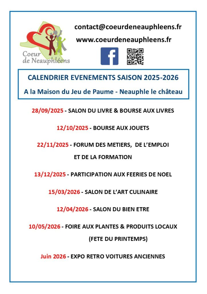 evenement saison 2025 2026 association coeur de neauphleens