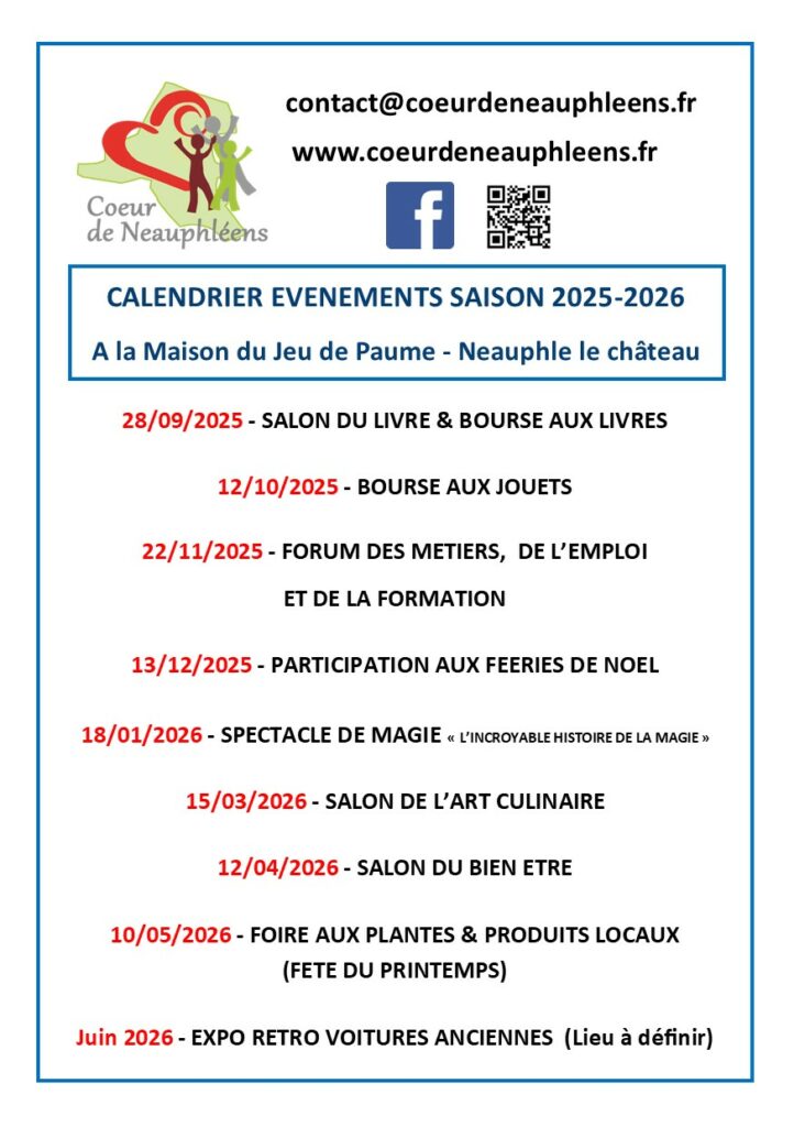 nos evenements 2025 2026